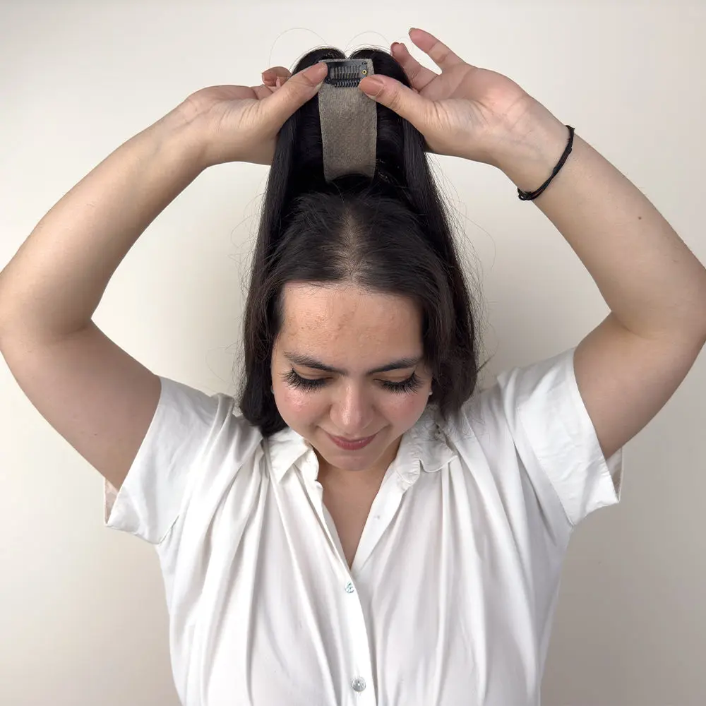 Srhairfeelers Scalp Line Hair Topper – 1.5 x 5inch – Silk Base Hover